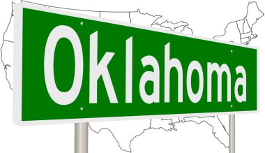 İşaretli yeşil 3D otoyol