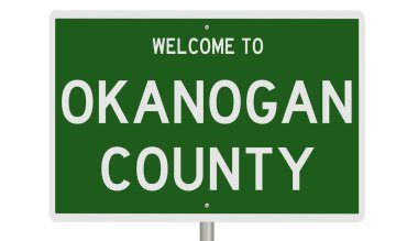 İşaretli yeşil 3D otoyol