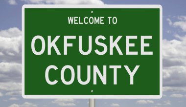 İşaretli yeşil 3D otoyol