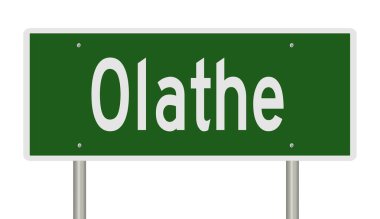 İşaretli yeşil 3D otoyol