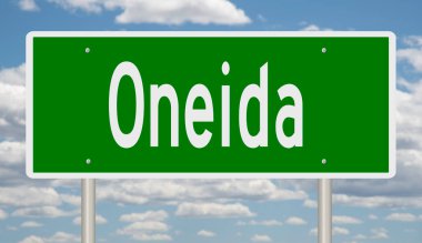 İşaretli yeşil 3D otoyol