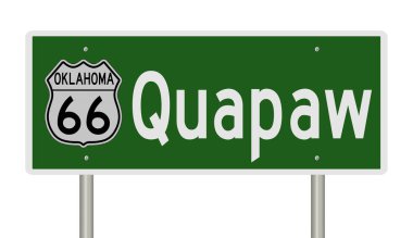 İşaretli yeşil 3D otoyol