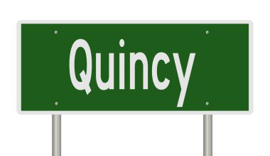 İşaretli yeşil 3D otoyol