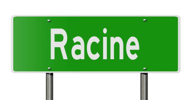 İşaretli yeşil 3D otoyol