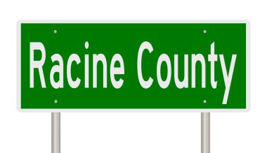 İşaretli yeşil 3D otoyol