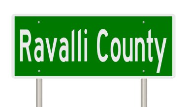 İşaretli yeşil 3D otoyol