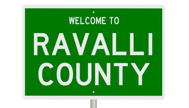 İşaretli yeşil 3D otoyol