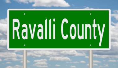 İşaretli yeşil 3D otoyol