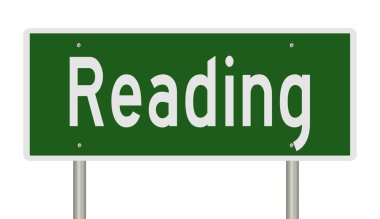 İşaretli yeşil 3D otoyol