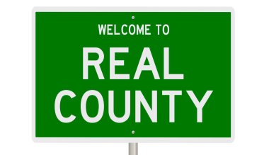 İşaretli yeşil 3D otoyol