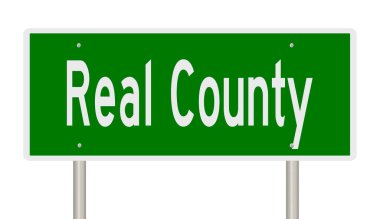 İşaretli yeşil 3D otoyol