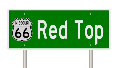 İşaretli yeşil 3D otoyol