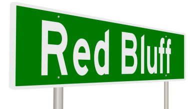 İşaretli yeşil 3D otoyol