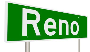 İşaretli yeşil 3D otoyol