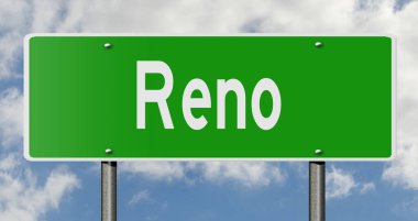 İşaretli yeşil 3D otoyol