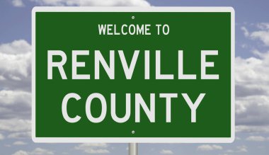 İşaretli yeşil 3D otoyol