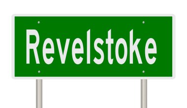 İşaretli yeşil 3D otoyol