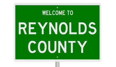 İşaretli yeşil 3D otoyol