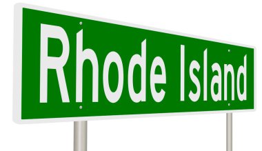 İşaretli yeşil 3D otoyol