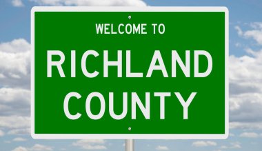 İşaretli yeşil 3D otoyol