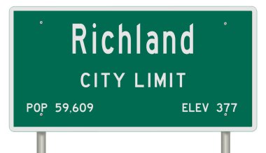 İşaretli yeşil 3D otoyol