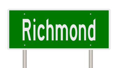 İşaretli yeşil 3D otoyol