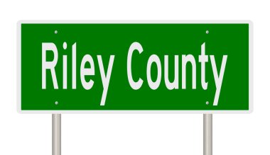 İşaretli yeşil 3D otoyol