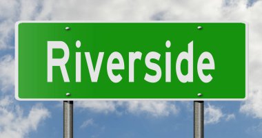 İşaretli yeşil 3D otoyol