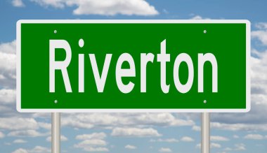 İşaretli yeşil 3D otoyol