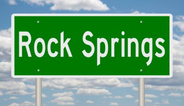 İşaretli yeşil 3D otoyol