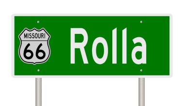 İşaretli yeşil 3D otoyol