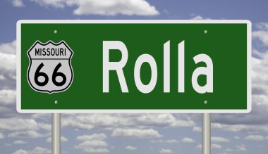 İşaretli yeşil 3D otoyol