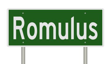 İşaretli yeşil 3D otoyol