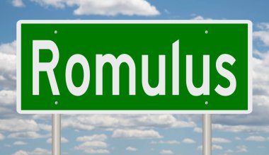 İşaretli yeşil 3D otoyol