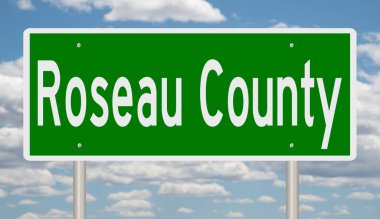 İşaretli yeşil 3D otoyol