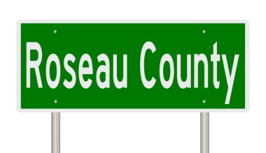 İşaretli yeşil 3D otoyol