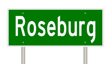 İşaretli yeşil 3D otoyol