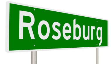 İşaretli yeşil 3D otoyol