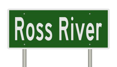 İşaretli yeşil 3D otoyol