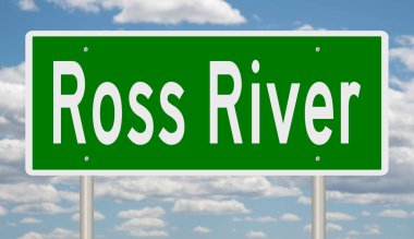 İşaretli yeşil 3D otoyol