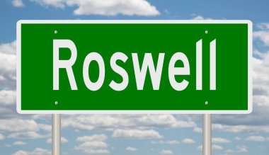 İşaretli yeşil 3D otoyol