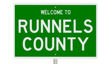 İşaretli yeşil 3D otoyol