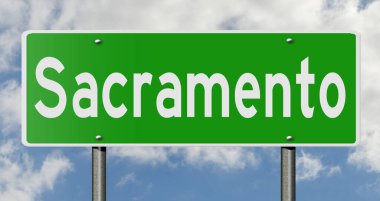 İşaretli yeşil 3D otoyol