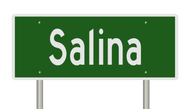 İşaretli yeşil 3D otoyol