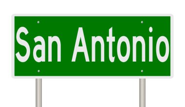 İşaretli yeşil 3D otoyol