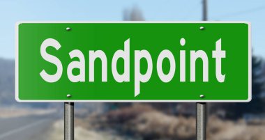 3 boyutlu yeşil otoyol tabelası