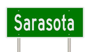 İşaretli yeşil 3D otoyol