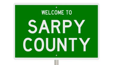 İşaretli yeşil 3D otoyol