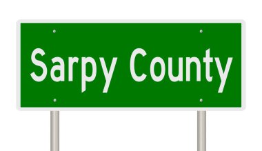 İşaretli yeşil 3D otoyol