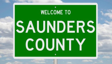 İşaretli yeşil 3D otoyol